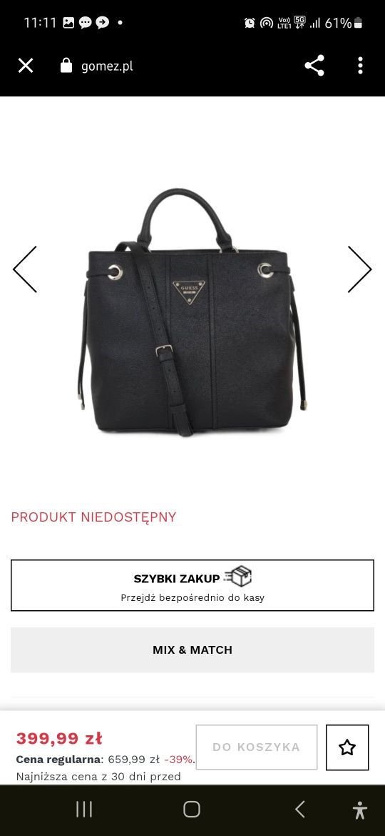 Uzywana Torebka Guess