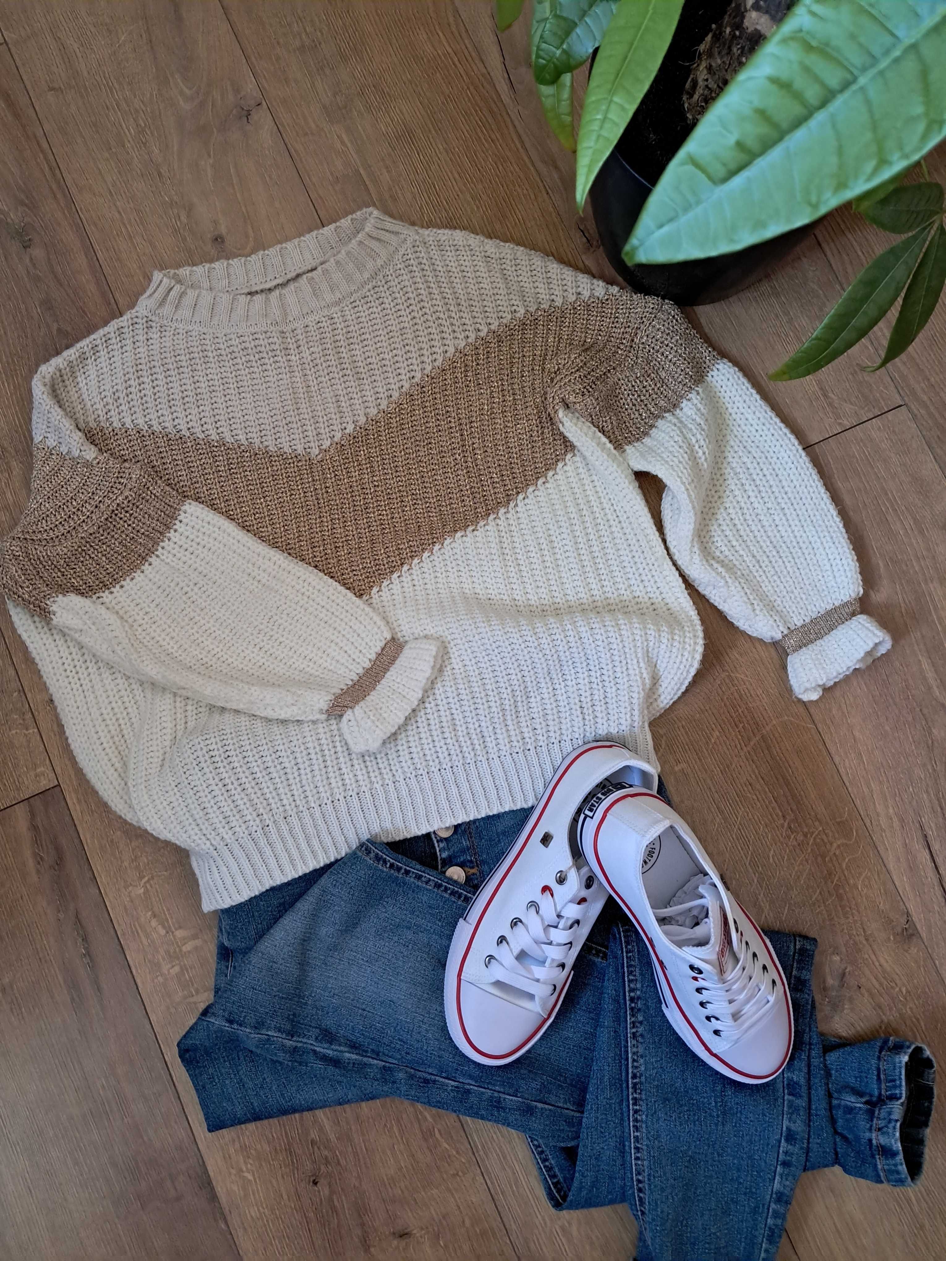Sweter 3-kolorowy