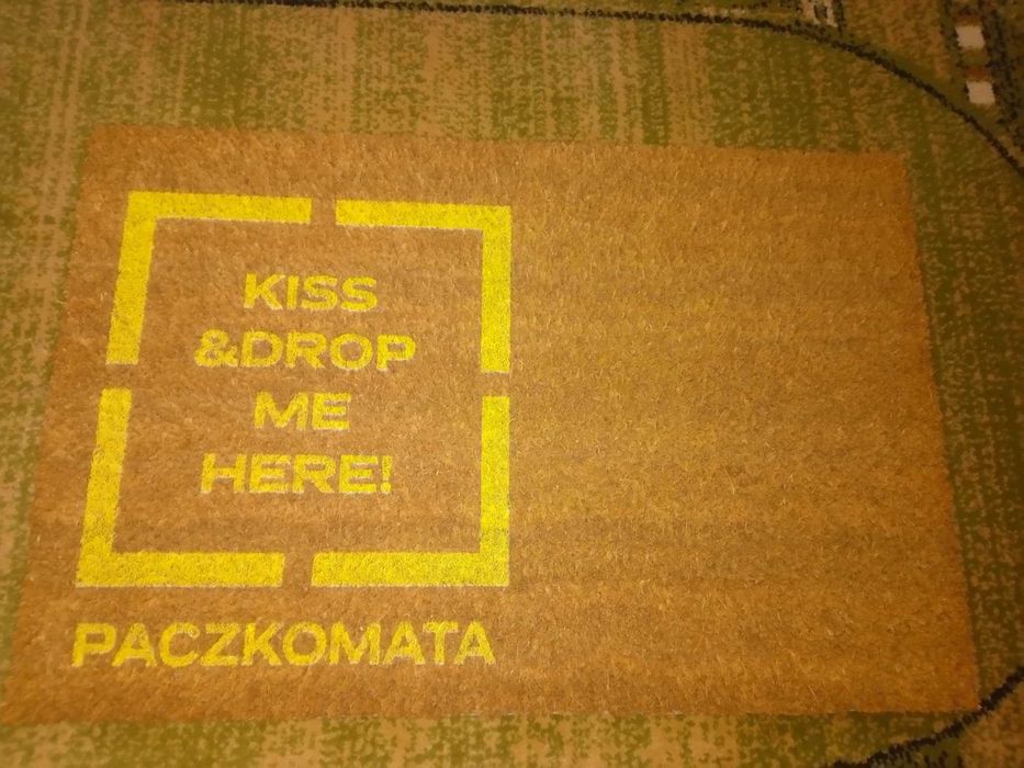 Wycieraczka mata z włókna kokosowego żółta dywanik 60x40cm gr 1,5cm