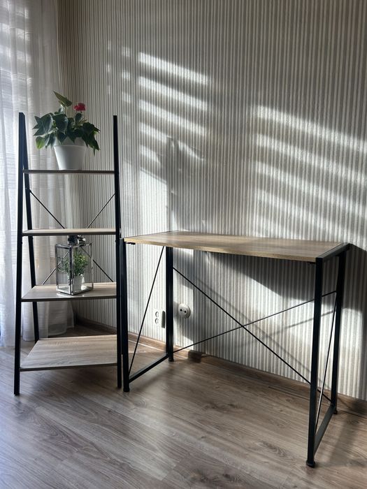 Zestaw mebli loftowych industrialne biurko regał