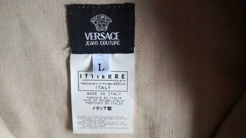 Męska kurtka jeansowa katana VERSACE r.L oryginał stan bardzo dobry