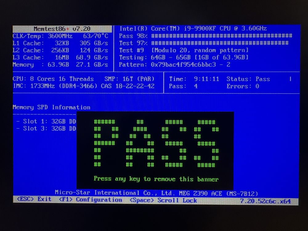 DDR4 64GB (2x32GB) 3600 MHz Trident Z RGB G.Skill (F4-3600C18D-64GTZR)