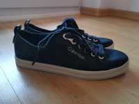 Trampki Calvin Klein granatowe damskie 37 bdb oryginalne sneakersy