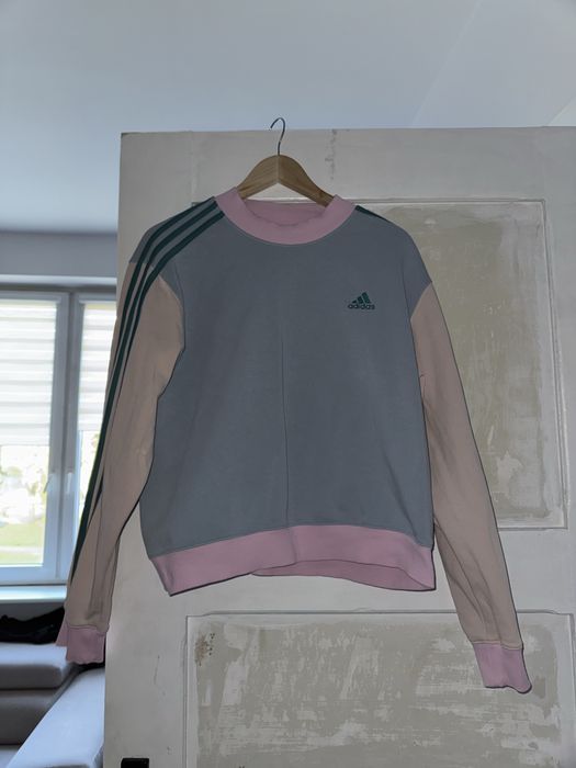 Bluza damska Adidas błękitno-kremowa