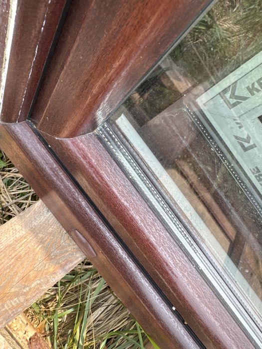 2x okno plastikowe 86x83 machon rozwierno uchylne (demontaz, ru, biale