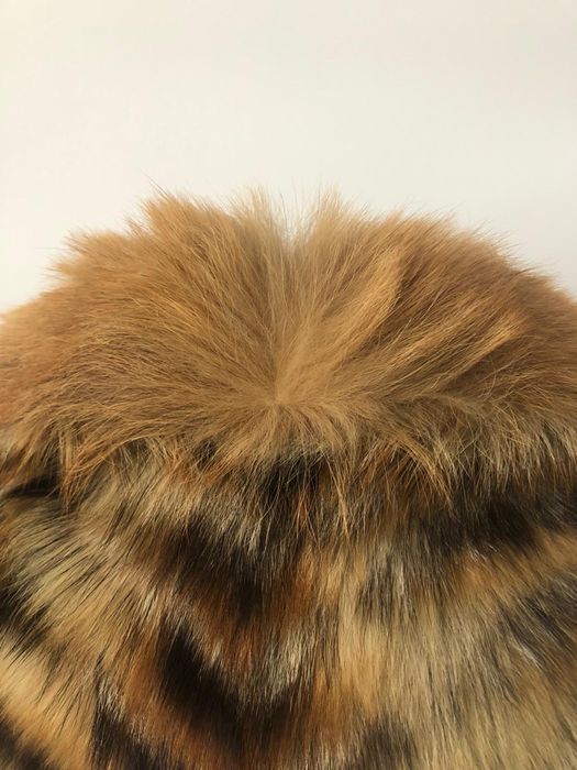 Futro futerko z lisa używane rude rozmiar 38 36 w paski długie