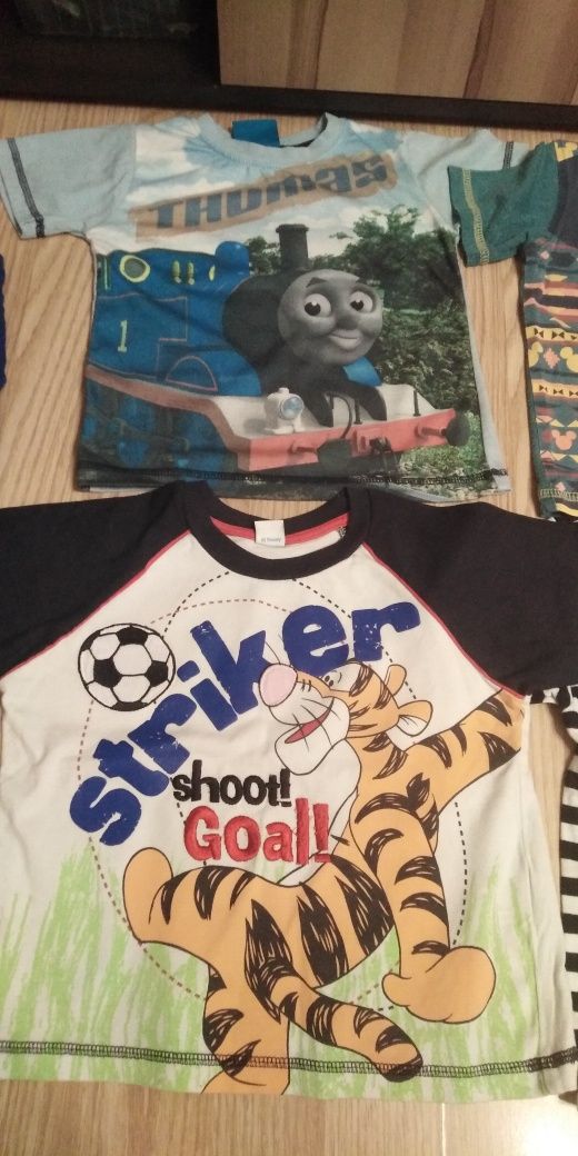Zestaw, t-shirt Bluzki myszka Miki, Tomek plus spodnie 92