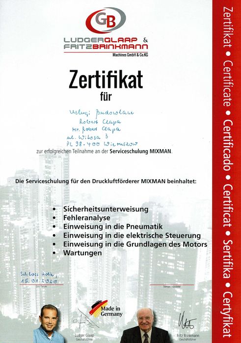 Linka hamulcowa BPW/AL-KO mixokret GB MIXMAN