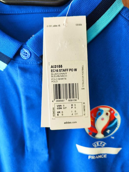 Koszulka polo damska bawełniana France adidas, rozmiar S, nowa z metka