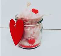 Walentynki świeca sojowa serce