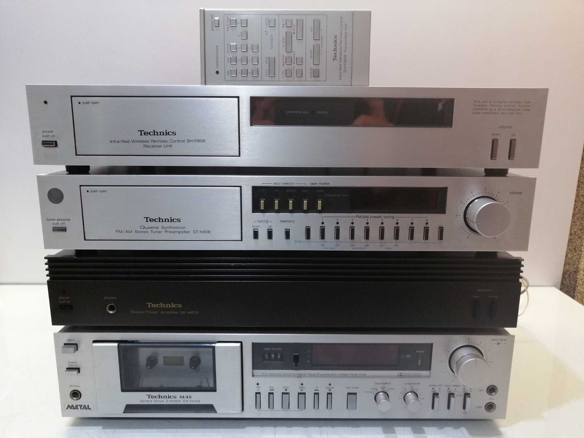 Zestaw Wieża Technics SE-A808, SH-R808, M45, ST-K808