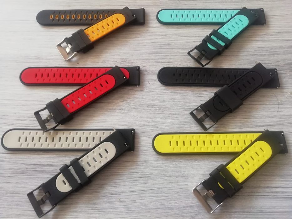 Braceletes 22mm em silicone (Novas) Várias cores