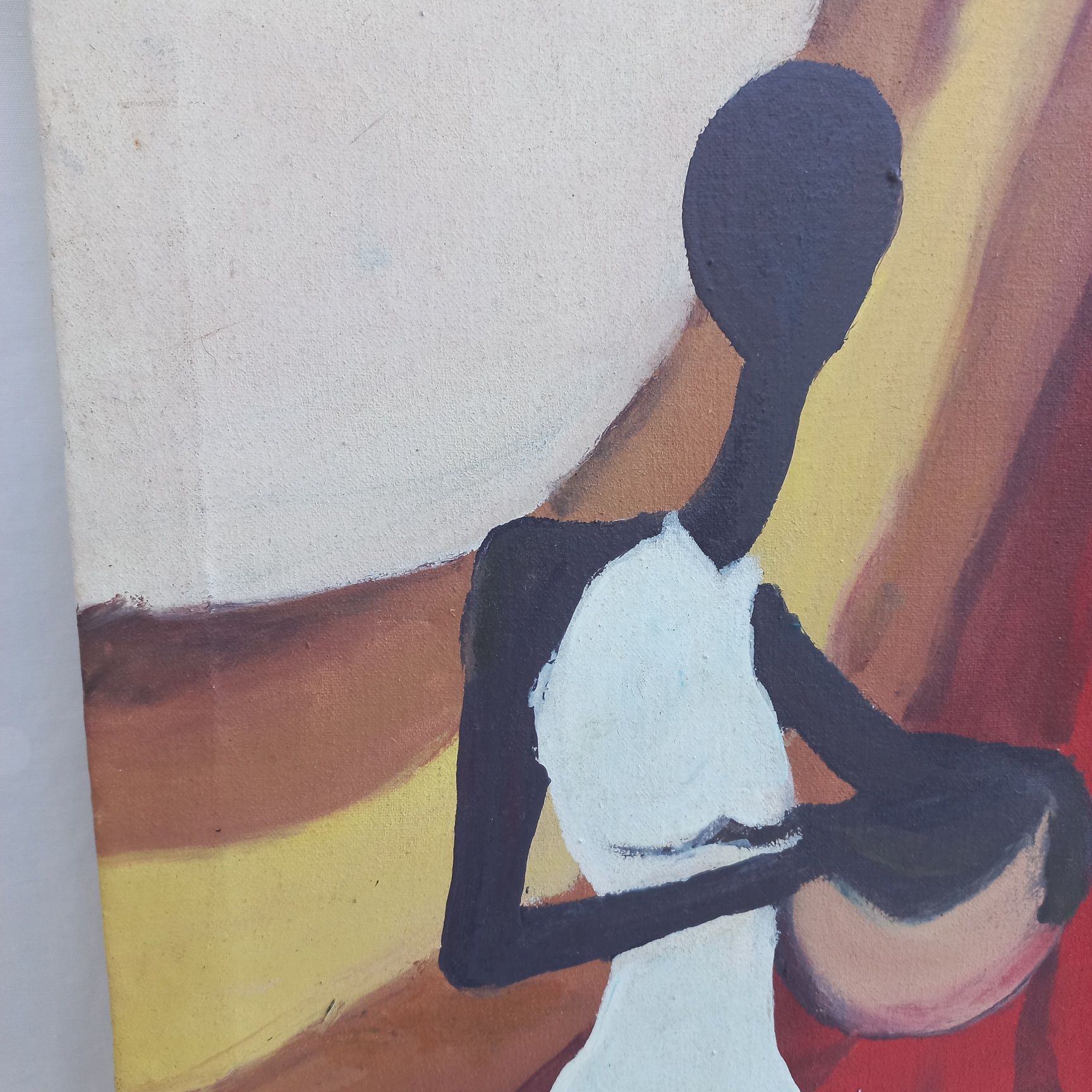 Quadro pintado à mão angolano