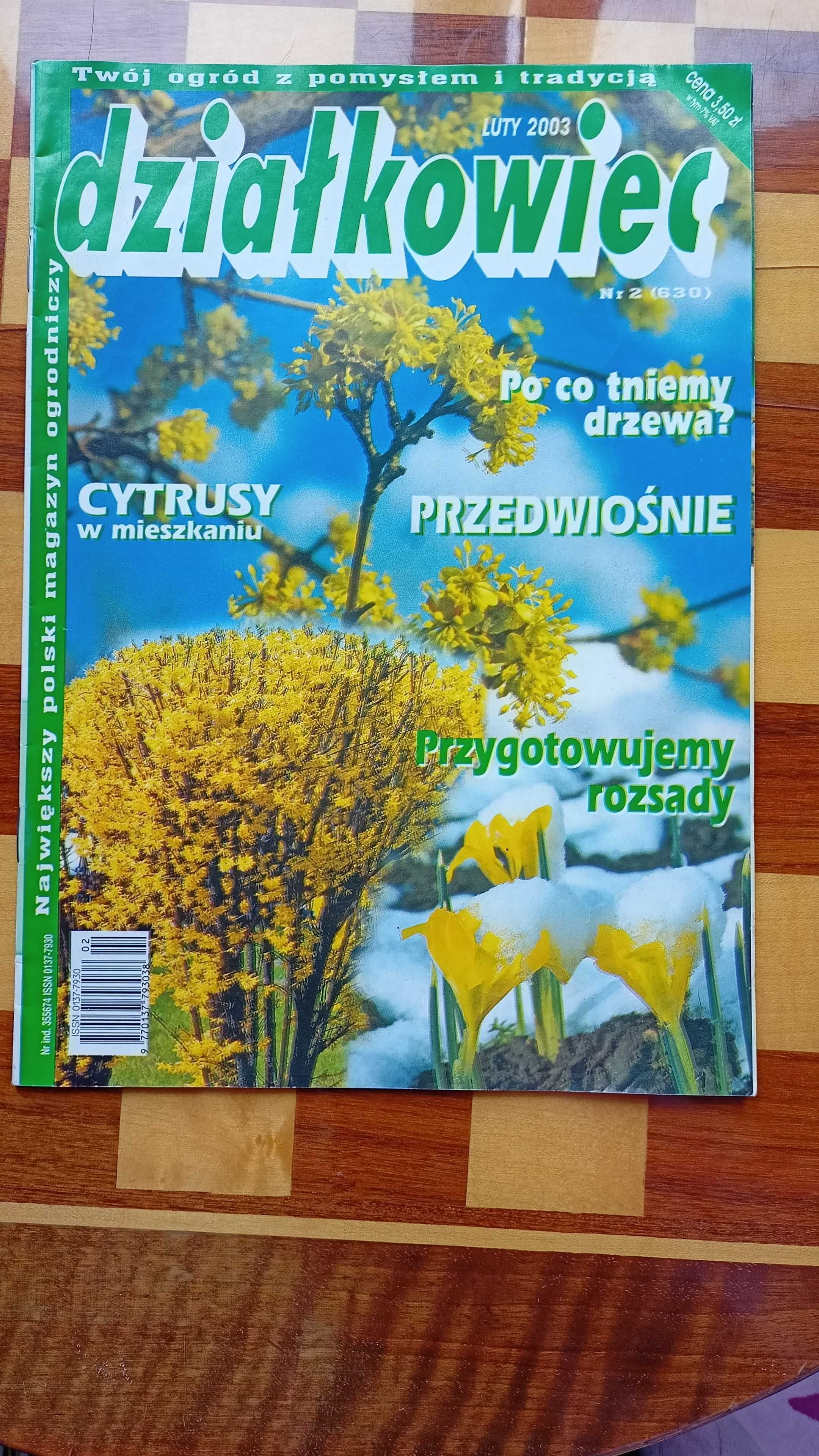 Czasopismo działkowiec Luty 2003 miesięcznik