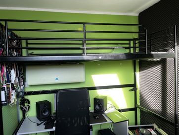 Łóżko piętrowe czarne, Ikea