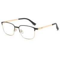 Іміджеві окуляри в чорно-золотій оправі антиблік (захист від комп'ютер