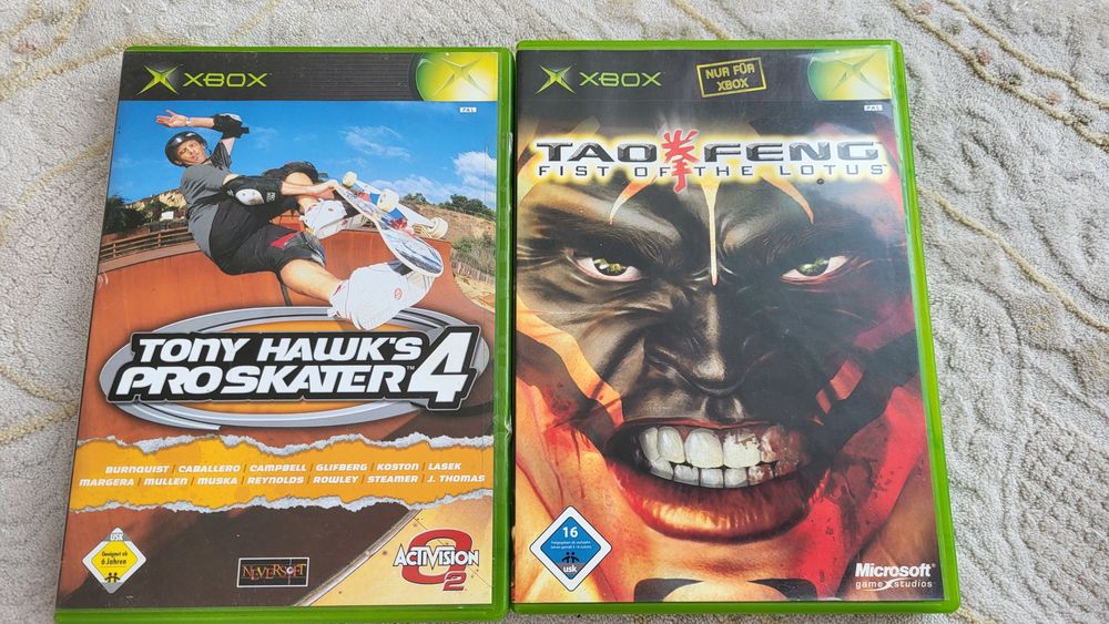 Xbox Classic 2 gry Tony Hawk's Pro Skater 4 + Tao Feng Fist Of The Lot