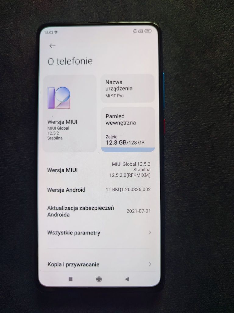 Xiaomi Mi 9 T Pro 6gb RAM  128 ROM Glacier Blue