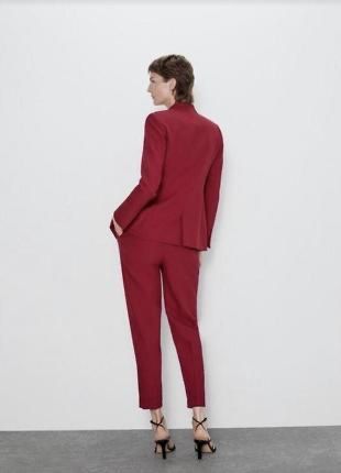 Костюм Zara*брючний*бордовий*червоний