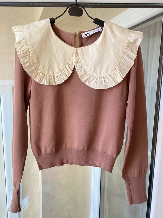 Zara кофта з комірцем