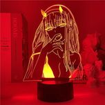 USB Аниме 3D светильник-ночник с 02 Zero-Two из Darling in the Franxx