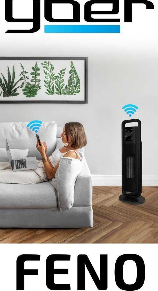 Grzejnik 2000W + WI-FI + Pilot, YOER Feno FH04BK FARELKA Elektryczna