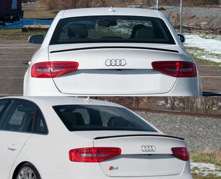 Spoiler Lotka Dokładka AUDI A4 B8 B8.5 CZARNY POŁYSK