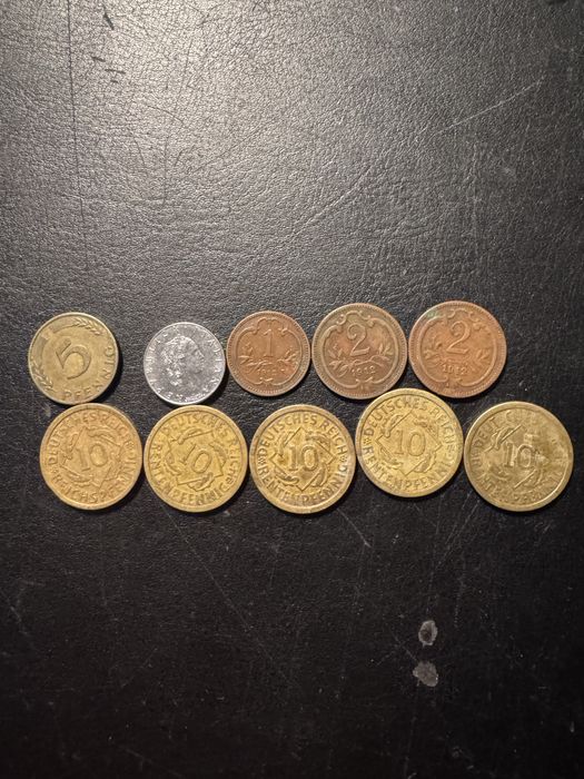 10 szt starych monet