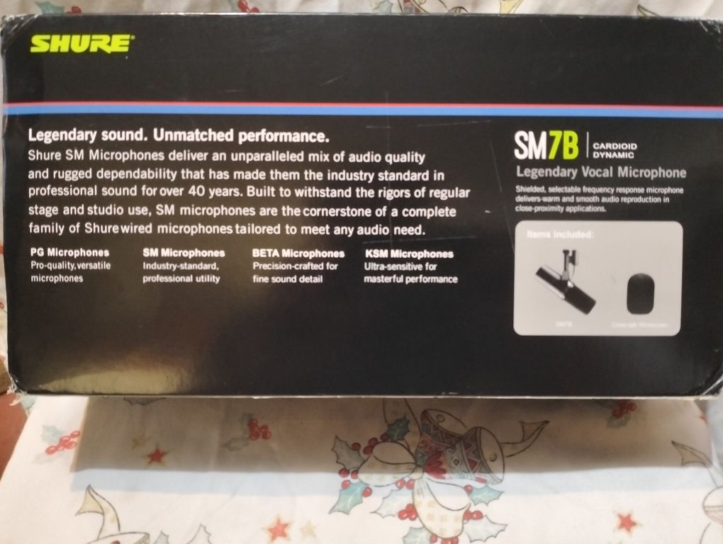 Microfone Shure SM7B novo