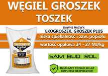 Węgiel GROSZEK (dawniej ekogroszek) TOSZEK, niska spiekalność !