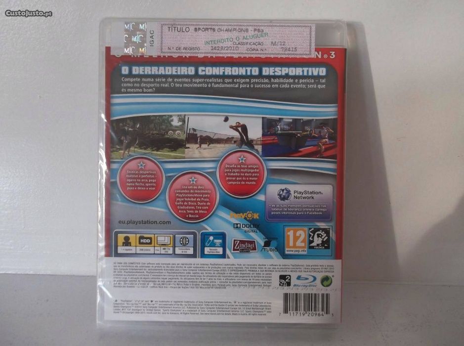 PS3 playstation essentials Sports Champions NOVO