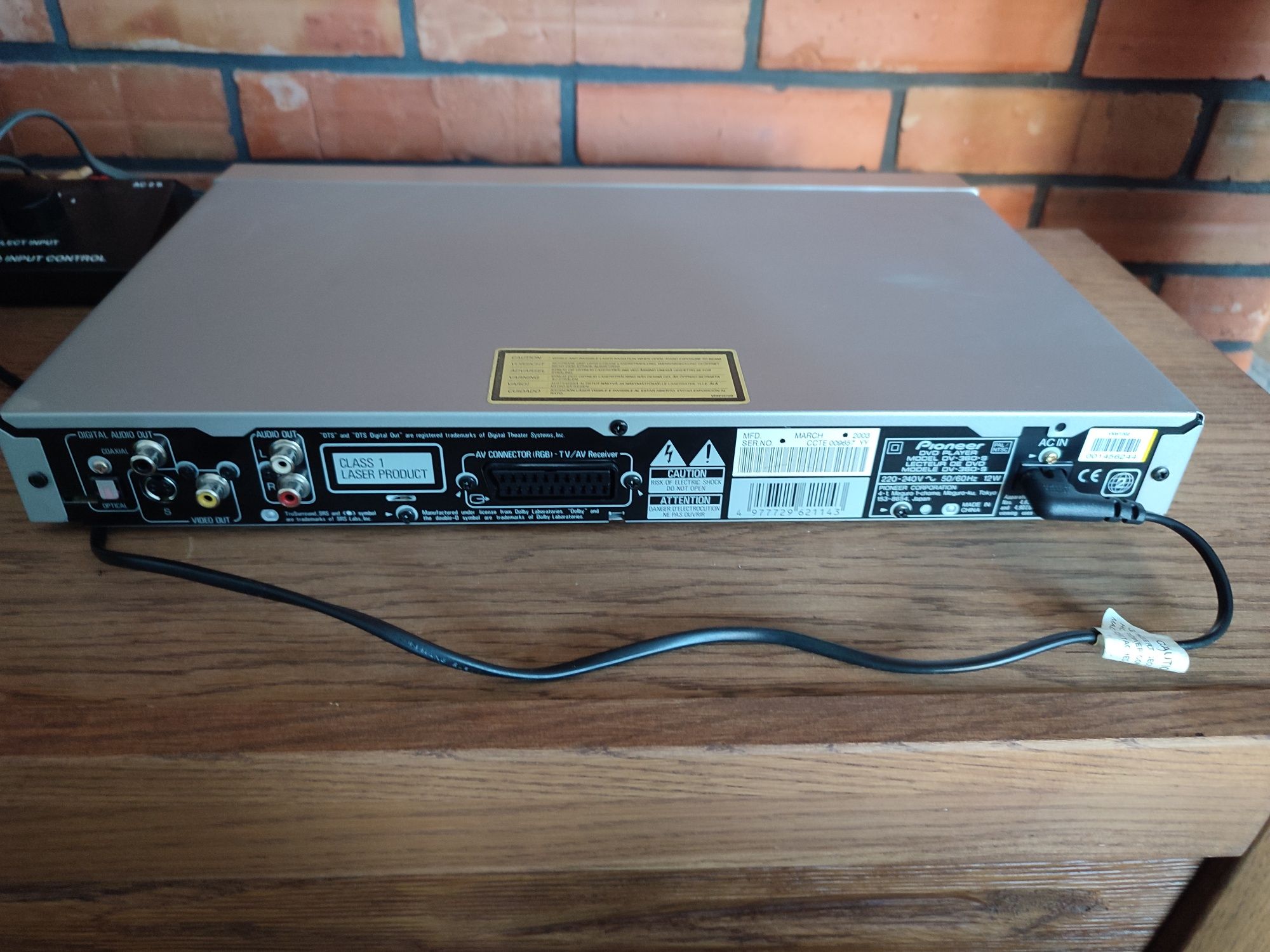 WYPRZEDAŻ! Odtwarzacz CD/ DVD Pioneer DV 360 + PILOT