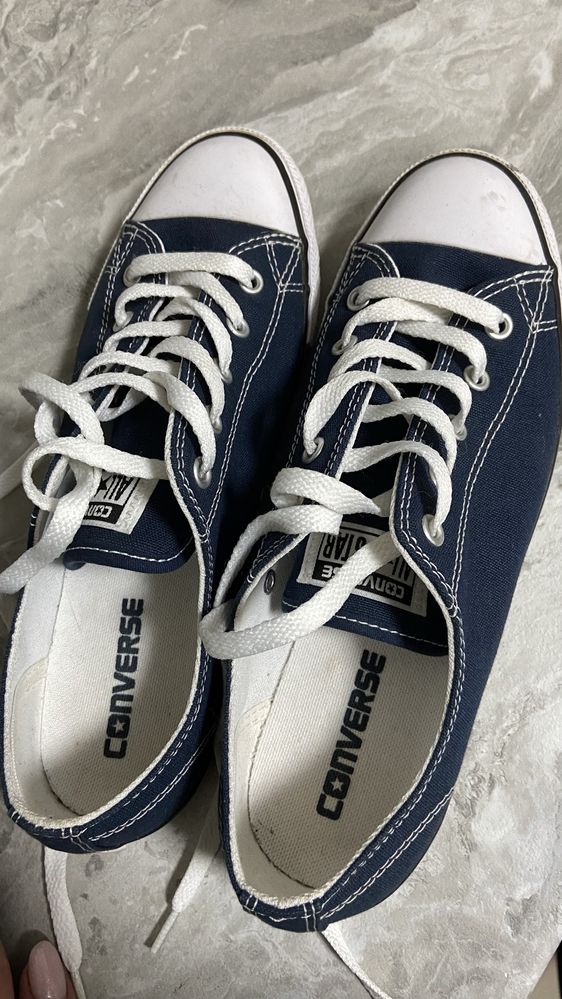 Кеди converse all star низькі сині