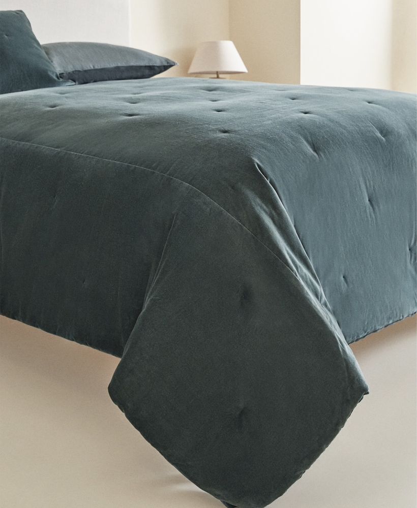 EDREDÃO REVERSÍVEL VELVET Zara Home NOVO