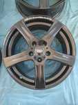 489 Felgi aluminiowe AUDI R 17 5x112 otwór 66,6 Bardzo Ładne CZARNE