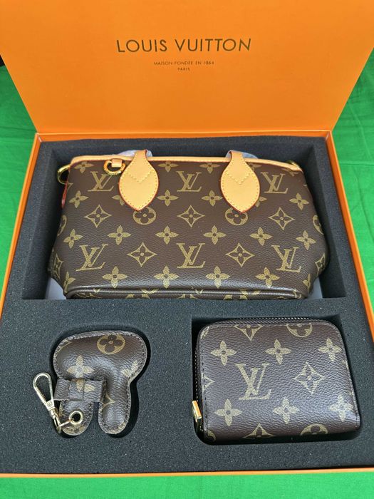 Komplet Torebka damska Louis Vuitton jasna monogram pelne logowanie