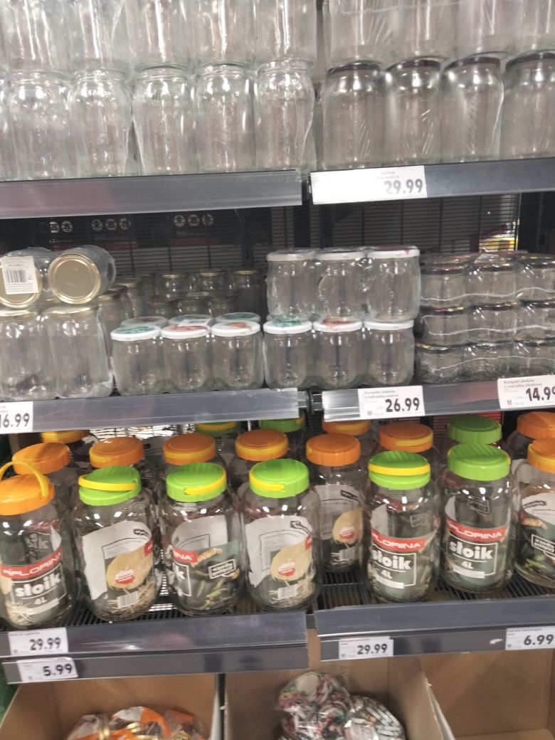 Słoiki rożne pojemności