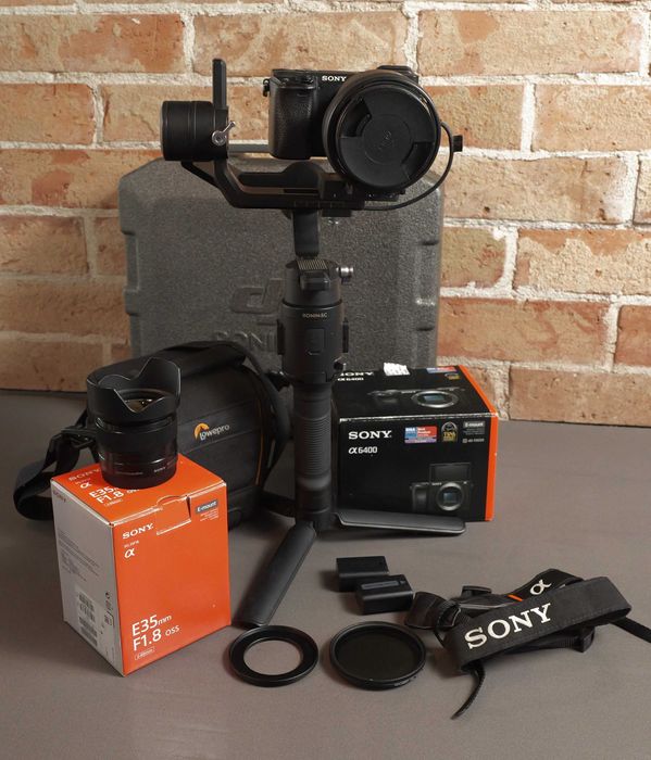 Sony a6400 + Sigma 16mm + Sony 35mm + Ronin – komplet do filmu/foto