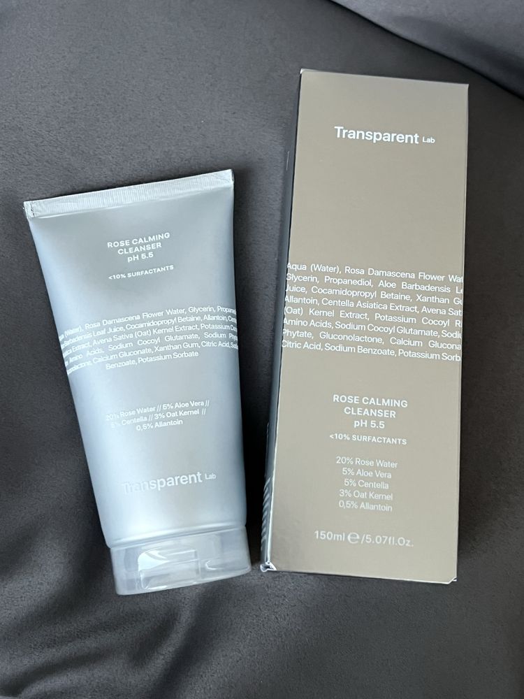 Гель для вмивання Transparent-lab rose calming cleanser ph 5.5 150 мл