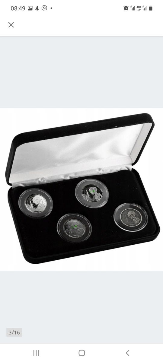 Набор серебряных монет alien тираж1000 шт.