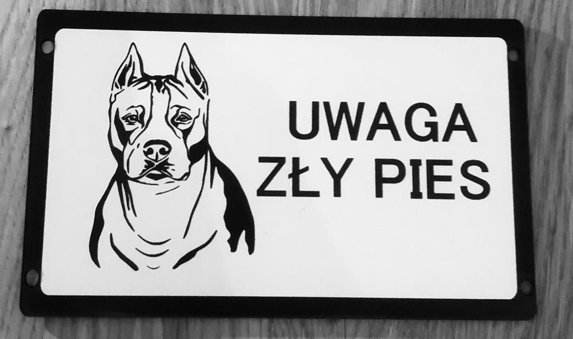 Tabliczki uwaga zły pies