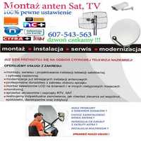 Montaż anten serwis SAT, TV Poznań , Kórnik, Nowe Miasto, ŚREM