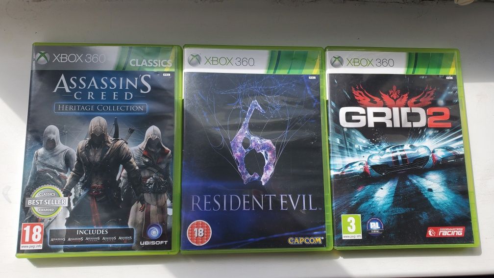 Ліцензія xbox 360/one/series assassins creed, resident evil 6, grid 2