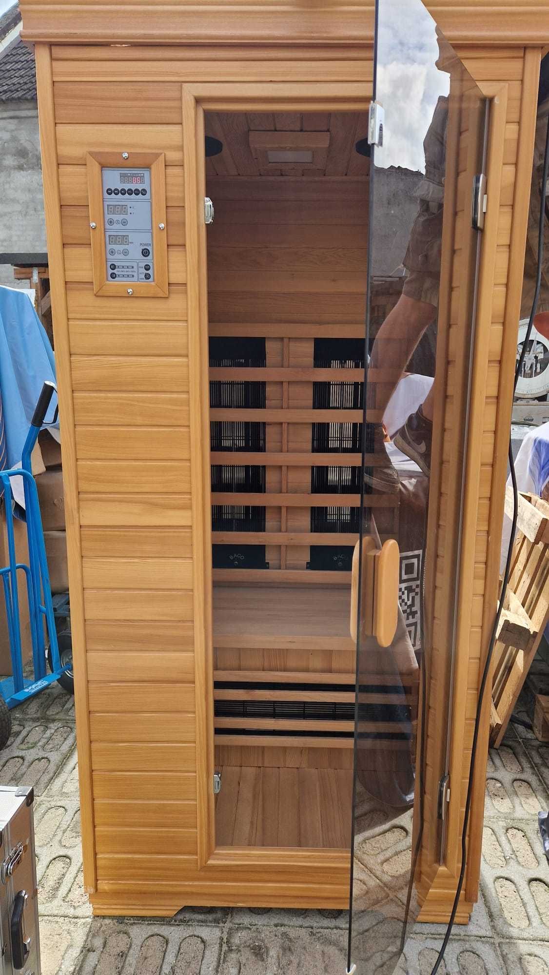Sauna infrared infrarot radio na podczerwień full spectrum kolory led