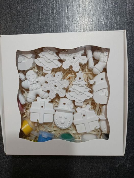 Набір гіпсових фігурок для розфарбовування, іграшки на ялинку