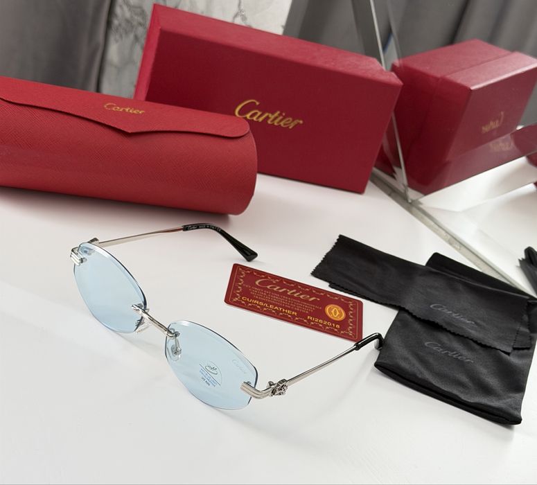 Солнцезащитные очки cartier антиблик полный комплект