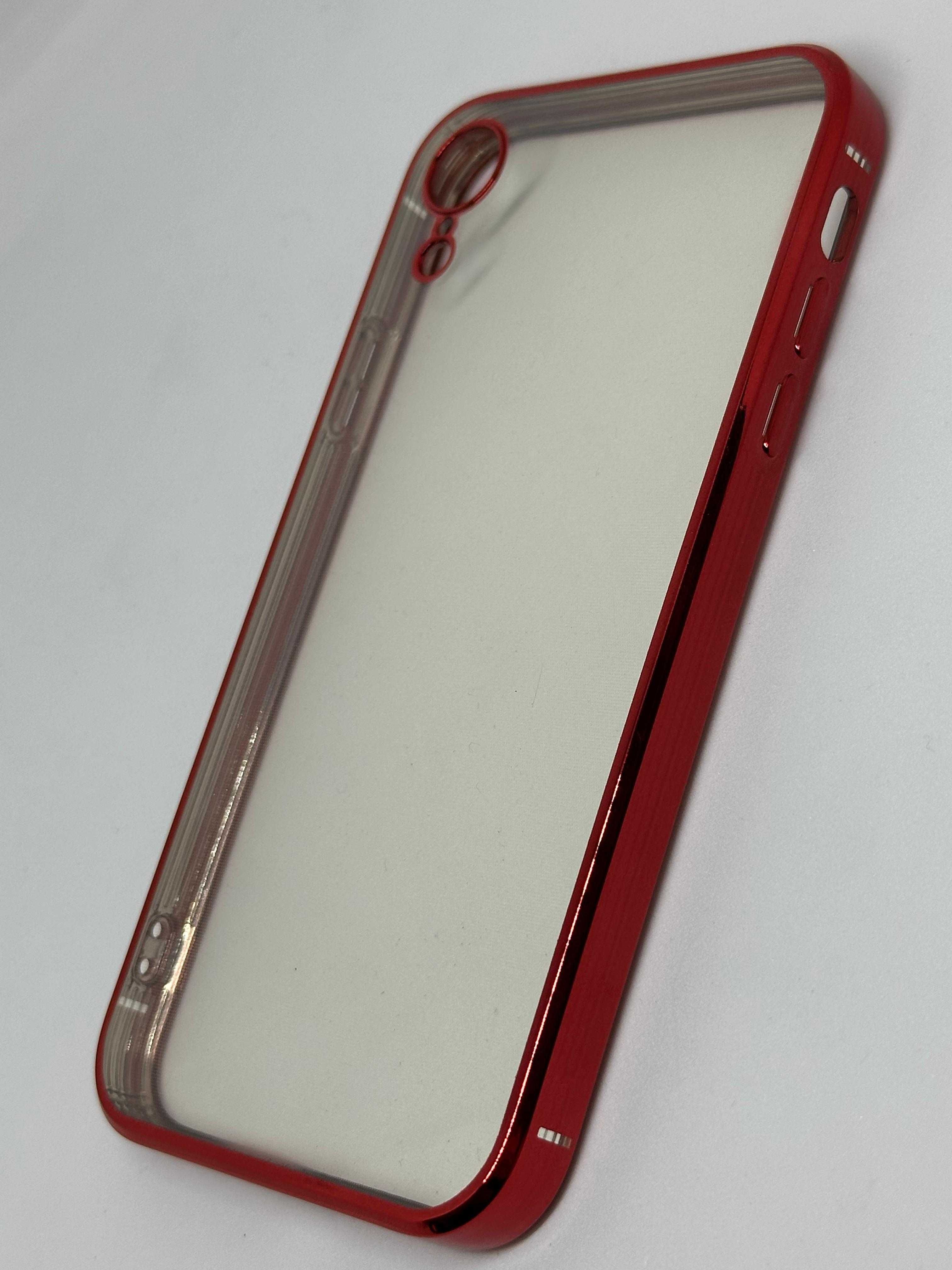 Iphone XR Etui Case Obudowa Przeźroczysto-Czerwona kod 2077