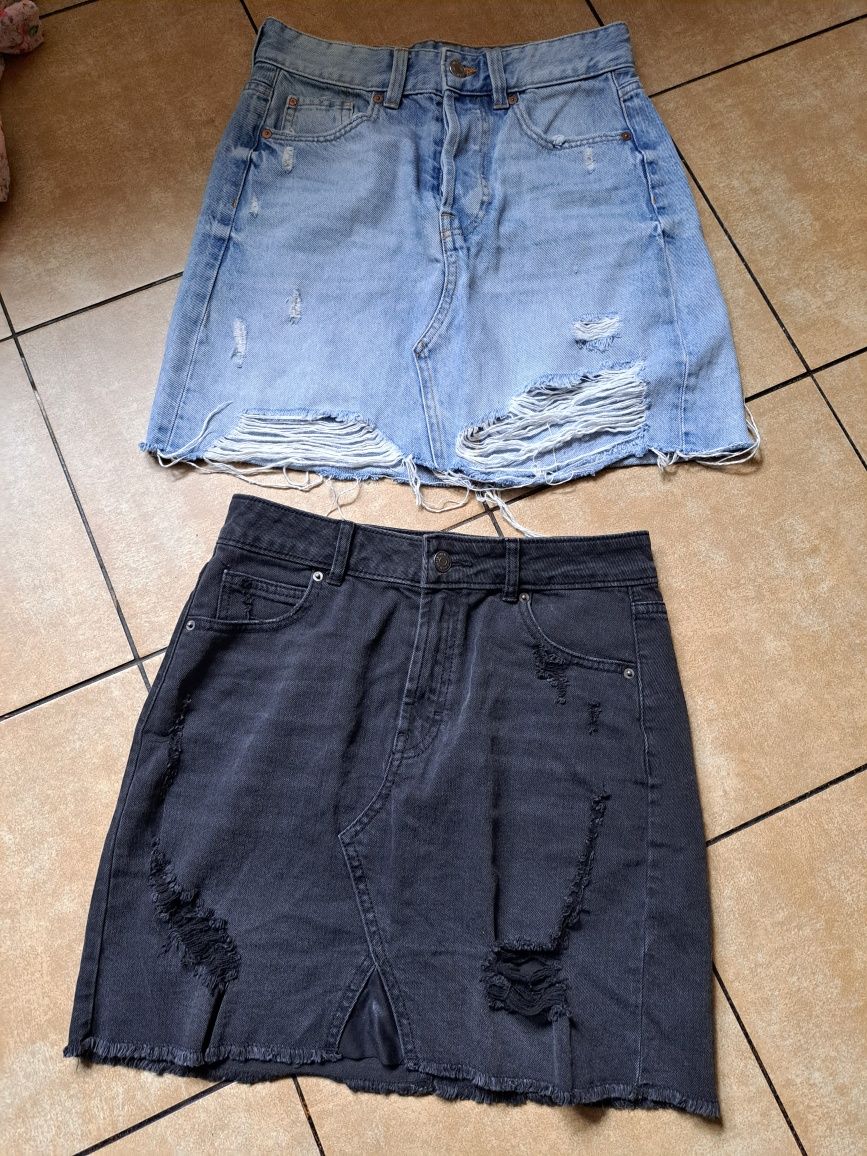 spodnice jeansowe h&m 36