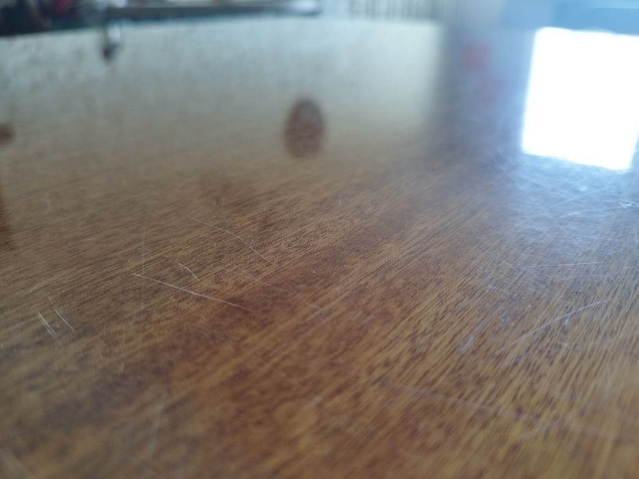 Stół kwadratowy rozkładany drewniany PRL vintage retro oryginał 1977