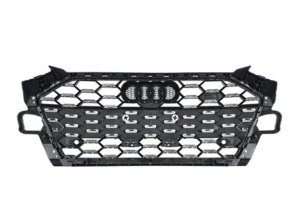 Решітка радіатора Audi A4 B9 2020-2024 стиль RS4 чорний глянець